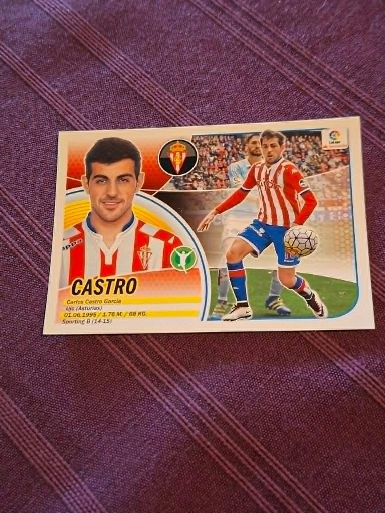 Panini / Sticker : Carlos Castro Garcia / Sporting de Gijon, Enlèvement ou Envoi, Neuf, Affiche, Image ou Autocollant