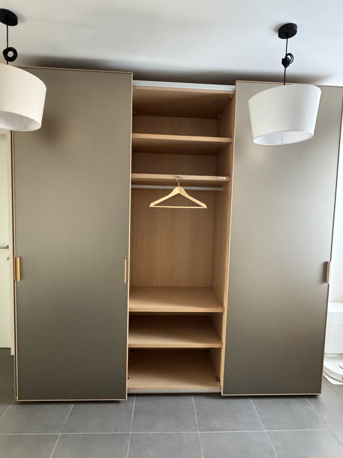 Grote stevige 3d kleerkast glas/eik carré furniture goede st, Huis en Inrichting, Kasten | Kleerkasten, Zo goed als nieuw, Glas