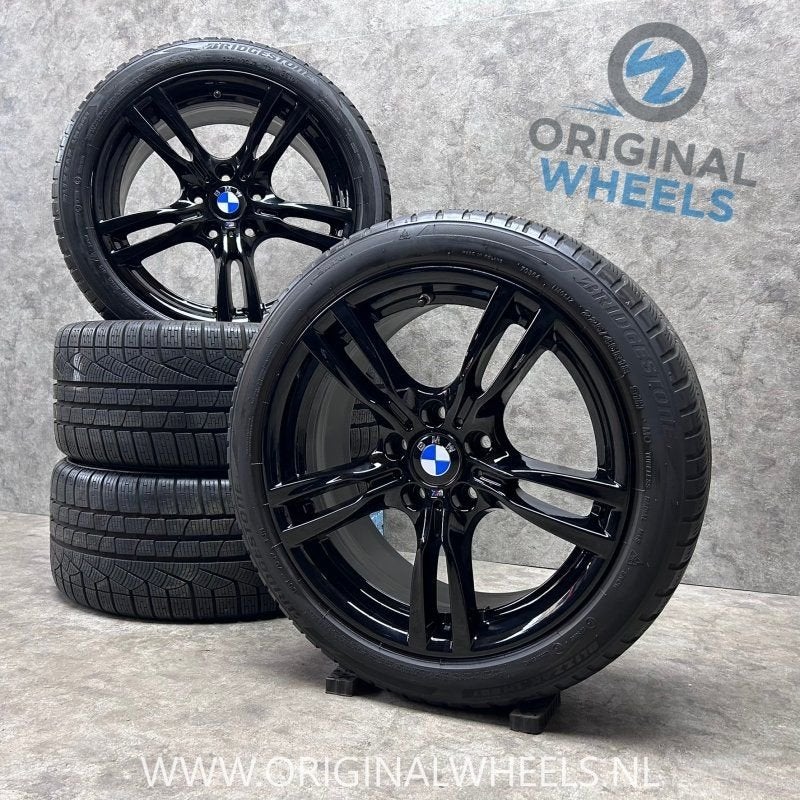 18 inch originele velgen + winterbanden BMW 3 4 serie style, Pneus et Jantes, -, Utilisé, -