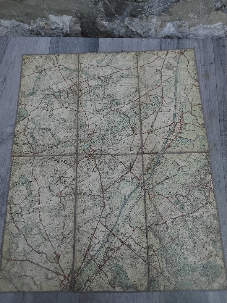 Ancienne carte d etat major militaire, entoile, Enlèvement ou Envoi, Armée de terre, Autres types