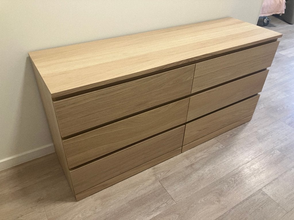 Malm ikea 6-laden kast, Maison & Meubles, Armoires | Commodes, 25 à 50 cm, 5 tiroirs ou plus, Moins de 100 cm, 150 à 200 cm