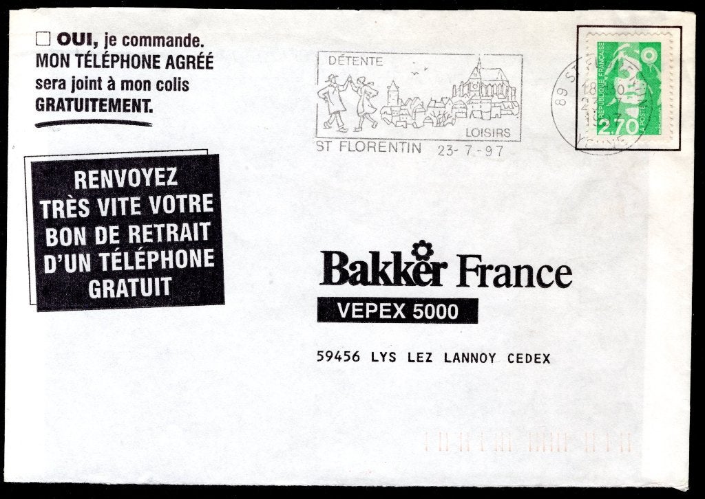 FRANCE Yt. 3005 Lettre 1996, Envoi, Affranchi