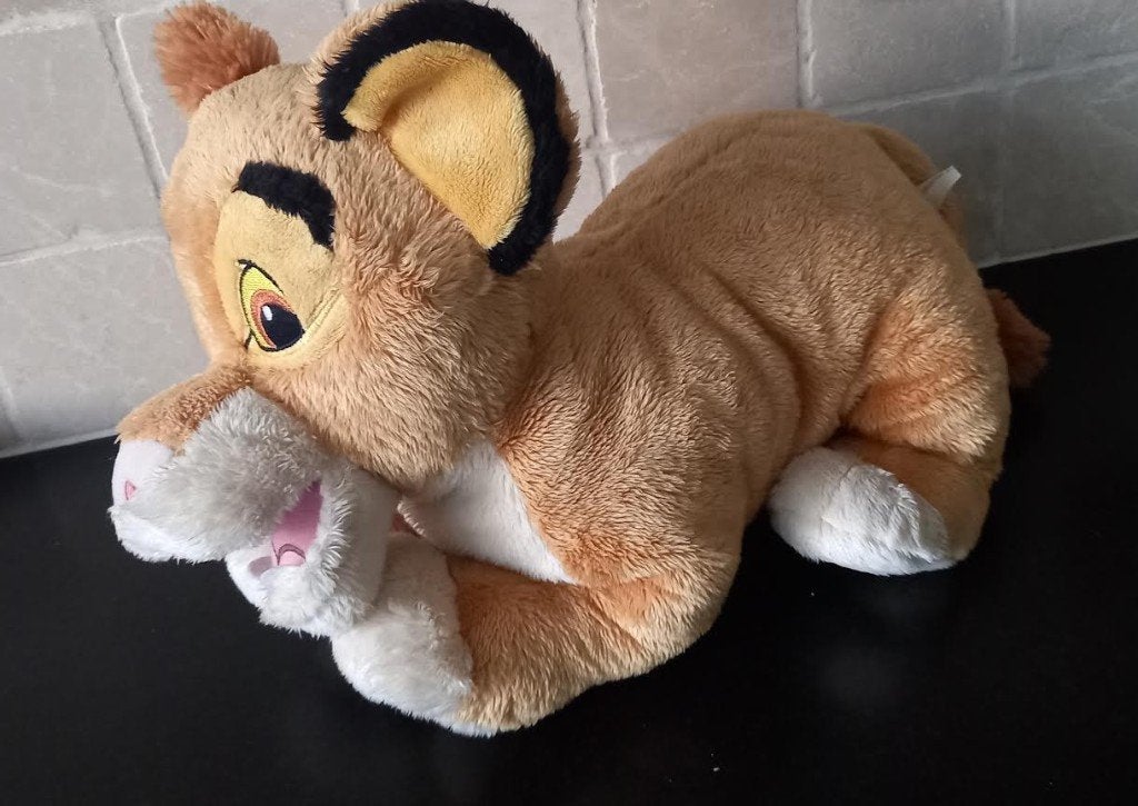 knuffel Simba the lion king, Verzamelen, Ophalen of Verzenden, Leeuwenkoning of Jungle Boek, Zo goed als nieuw, Knuffel