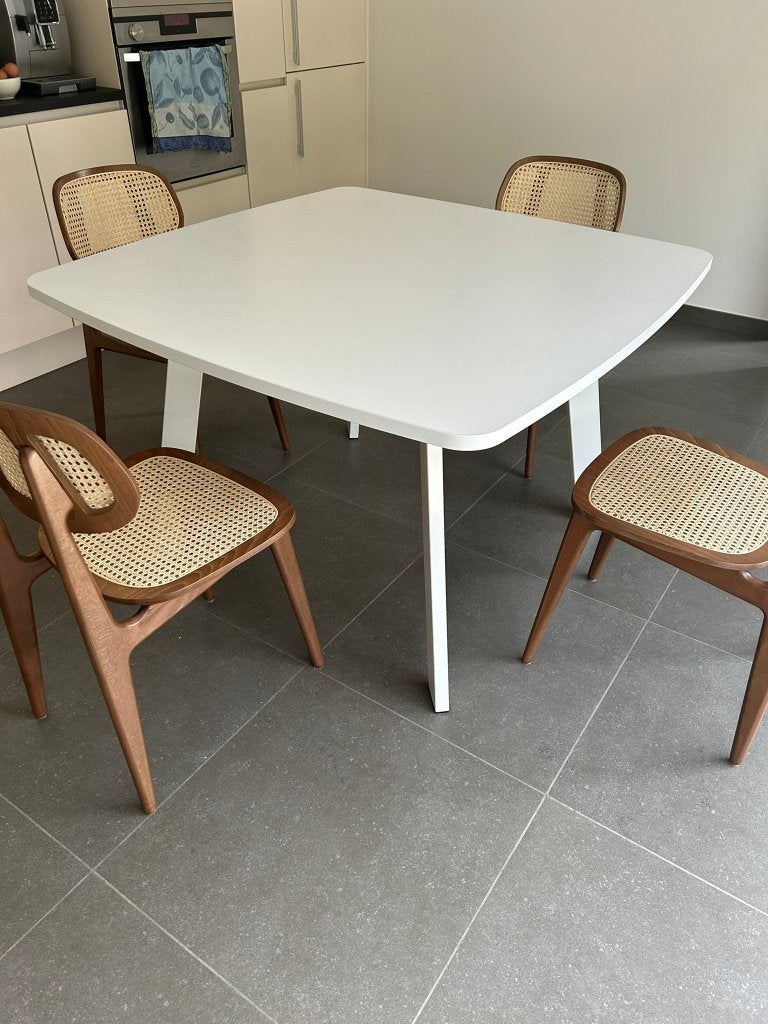 keukentafel, Huis en Inrichting, Tafels | Eettafels, Ophalen, Kunststof, Zo goed als nieuw, 100 tot 150 cm