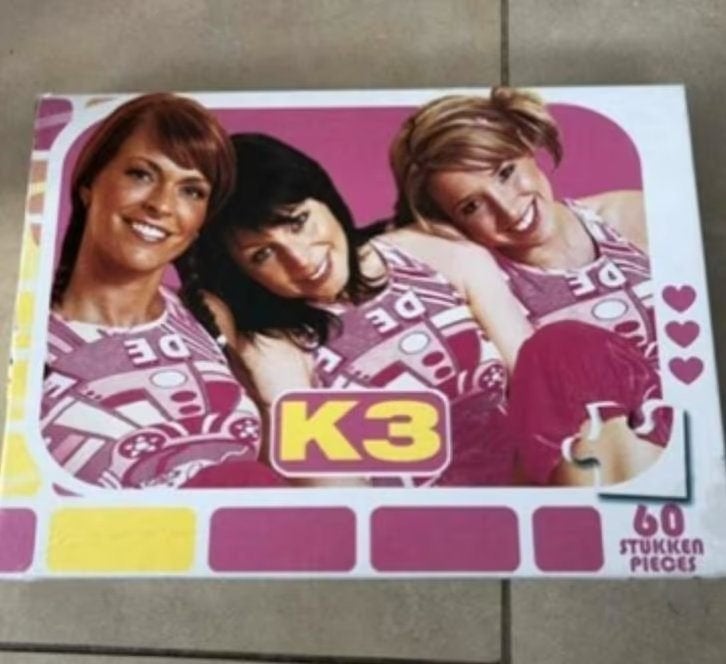 puzzel K3  60 stuks doos augustus 2026, Ophalen of Verzenden, Minder dan 500 stukjes, Zo goed als nieuw