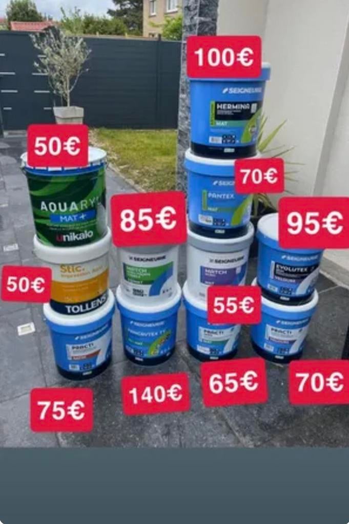 Peinture seigneuri  PRACTI VELOUR , practi satin ,pantex mat, Neuf, Enlèvement ou Envoi, Peinture, Blanc