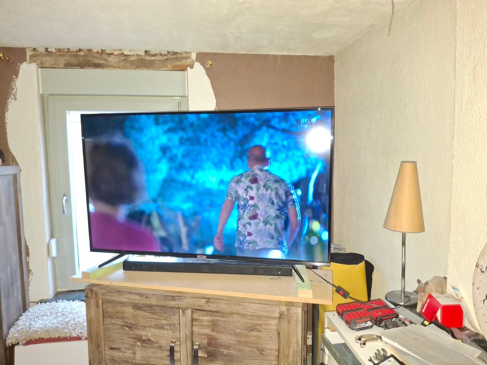 Tcl 55' 4K HDR-tv voor Android, Gebruikt, LCD, 100 cm of meer, Ophalen