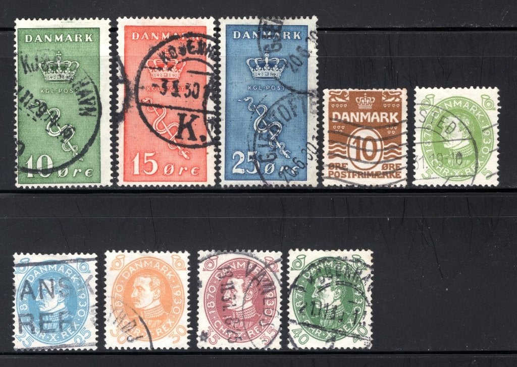 DANEMARK Lot année 1929-1930 timbré, Envoi, Danemark, Affranchi