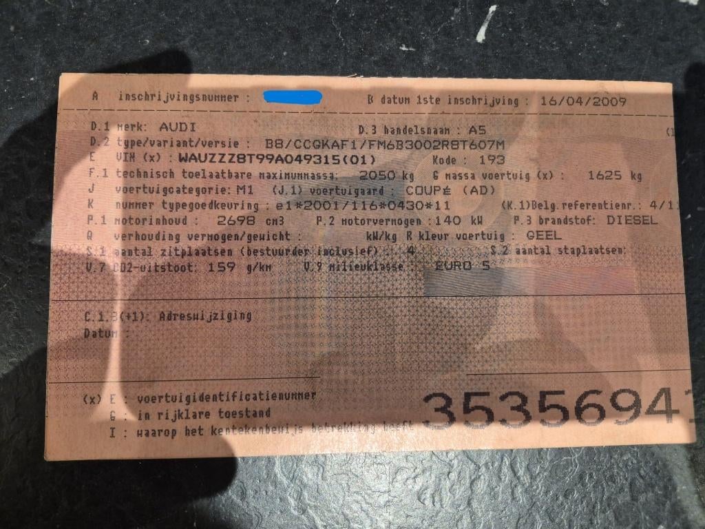 Audi A5 coupé te koop, Auto's, Audi, Euro 5, Beige, 2698 cc, Blauw