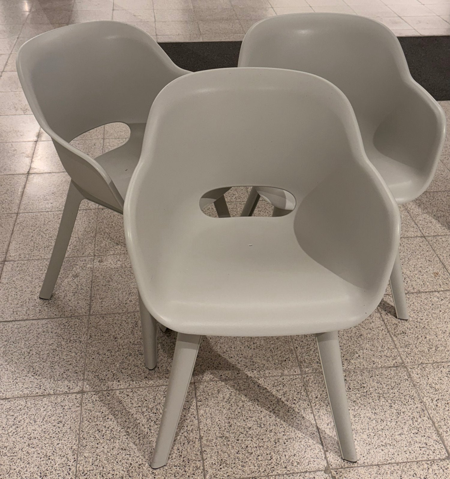 Allibert set van drie muntgroene tuinstoelen plastic, Jardin & Terrasse, Enlèvement, Utilisé, Plastique