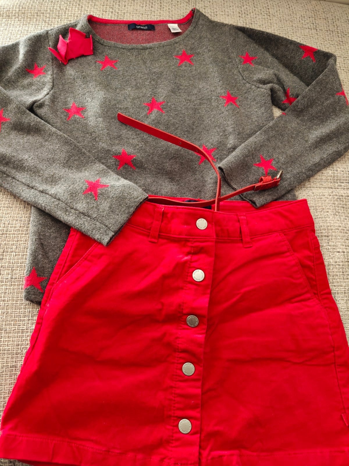 leuk setje nieuw staat, Kinderen en Baby's, Kinderkleding | Maat 128, Meisje, Okaidi, Nieuw, Ophalen of Verzenden