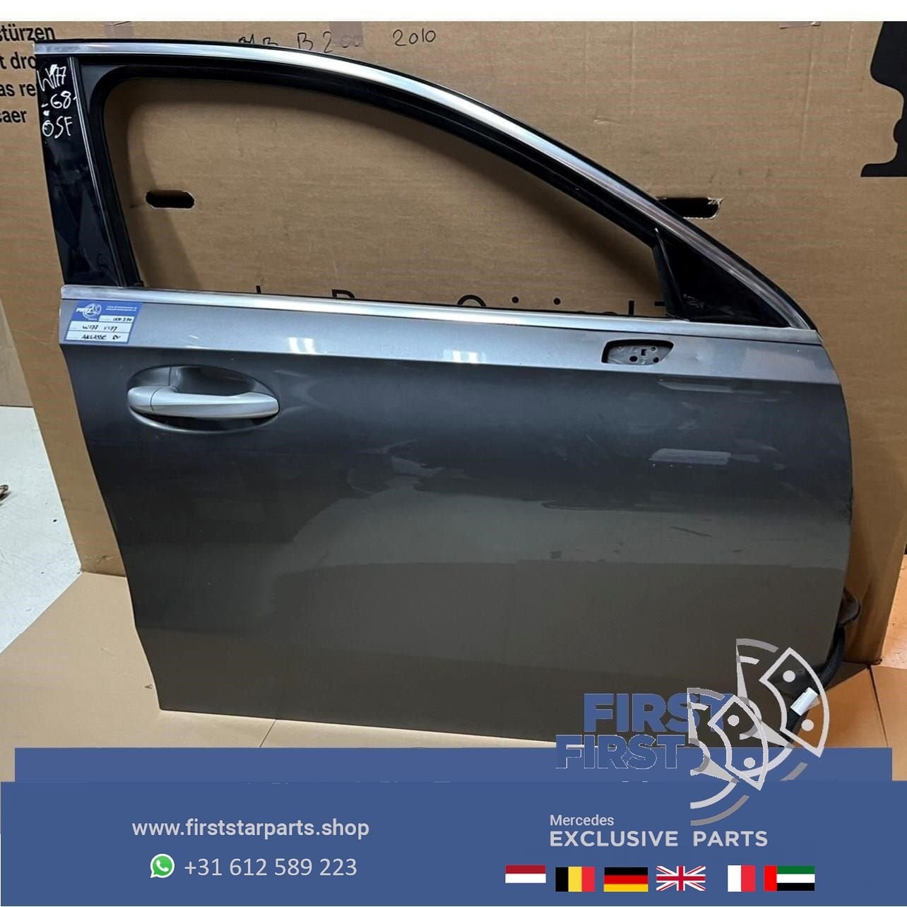 W177 DEUR COMPLEET PORTIER GRIJS RECHTS VOOR Mercedes A Klas, Gebruikt, -, Deur, Ophalen of Verzenden