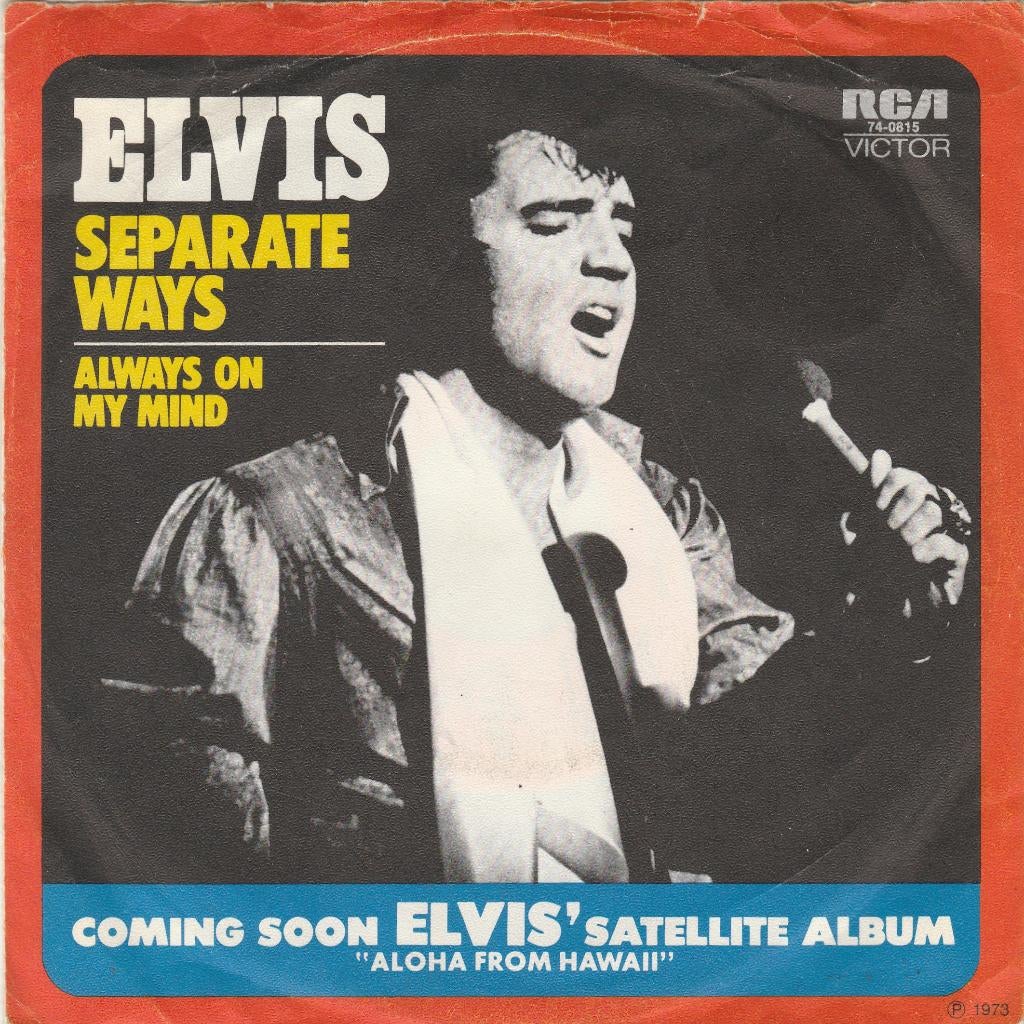 45T: Elvis Presley: Seperate ways   R'n'R, Ophalen of Verzenden, Gebruikt, Rock en Metal