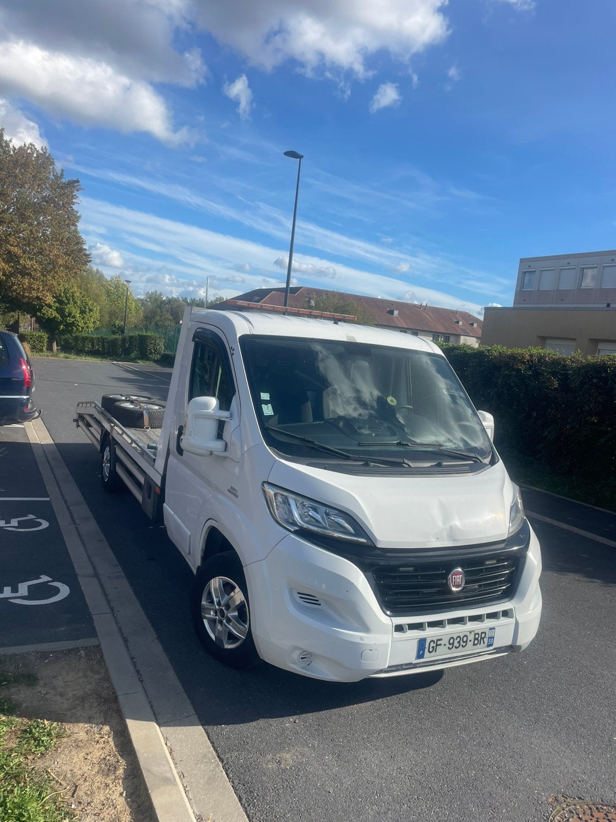 Fiat Ducato 3.0 liter takelwagen, Zwart, Wit, Particulier, 2 deurs