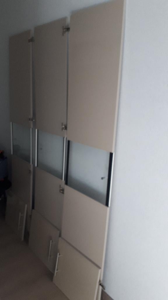 Gelakte fronten met glas voor kasten, Ophalen, Gebruikt