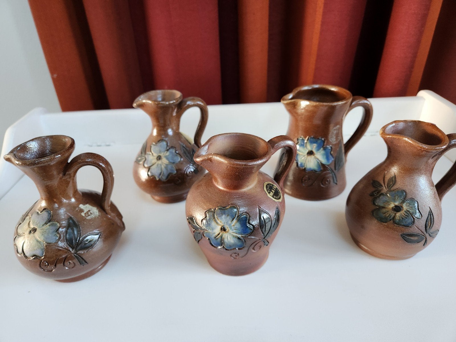 lot de 5 petites cruches de Bouffioulx, Antiquités & Art, Enlèvement ou Envoi