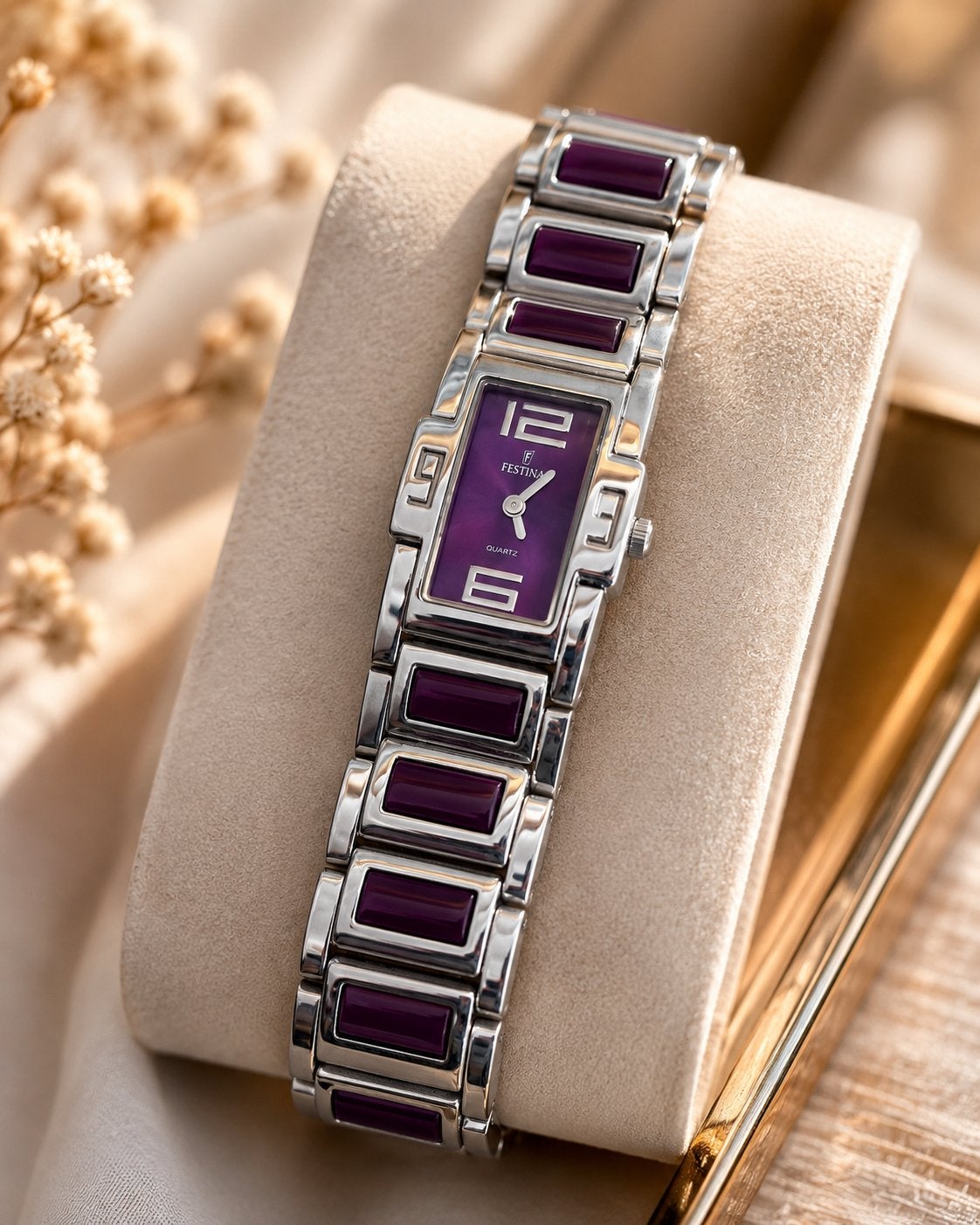 Festina Vintage horloge Paars/Zilver – Elegant Design Quartz, Bijoux, Sacs & Beauté, Montres | Femmes, Montre-bracelet, Acier