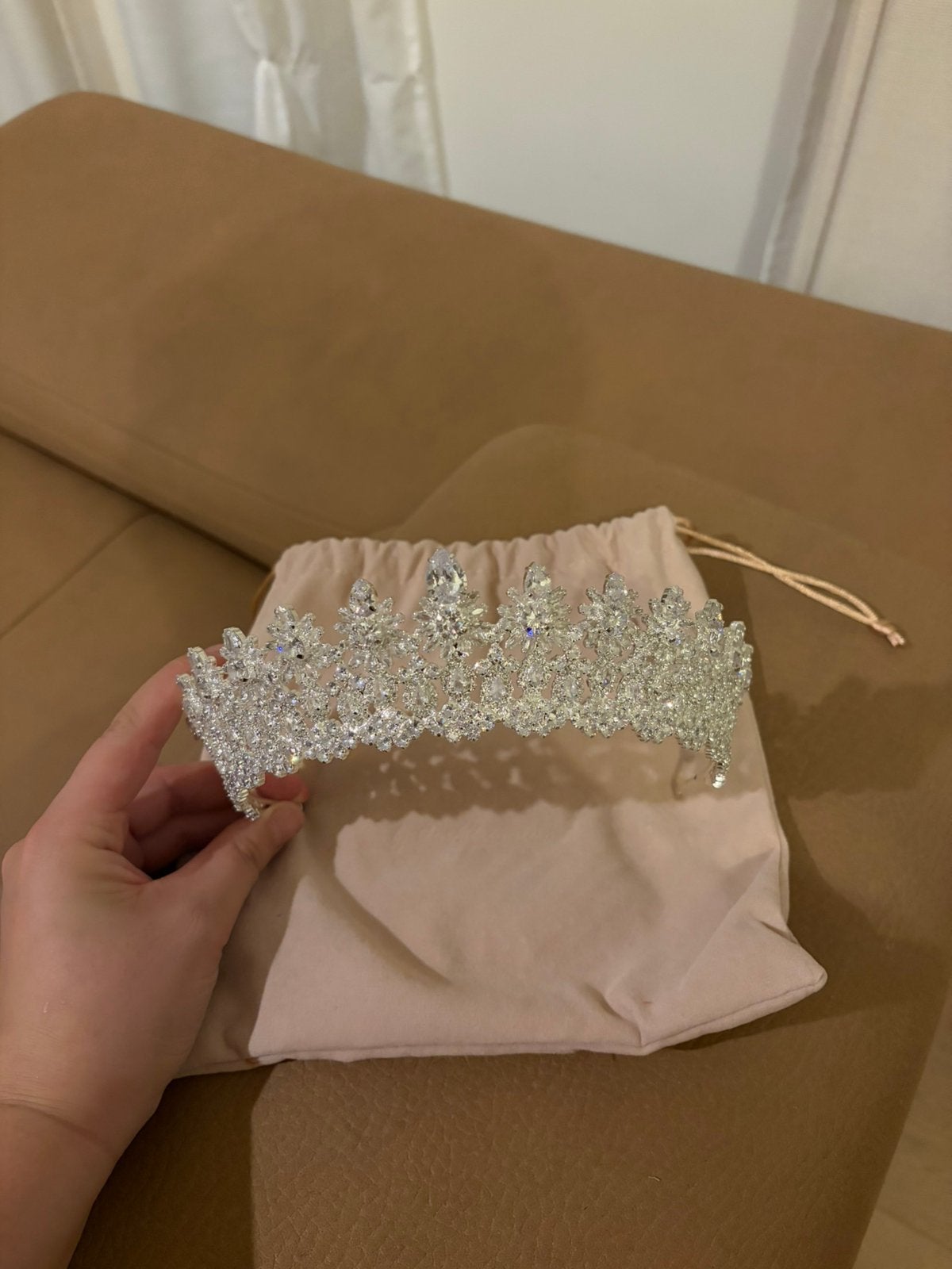 Prachtige bruidkroon  accessoire voor trouwfeest, Kleding | Dames, Ophalen, Zo goed als nieuw