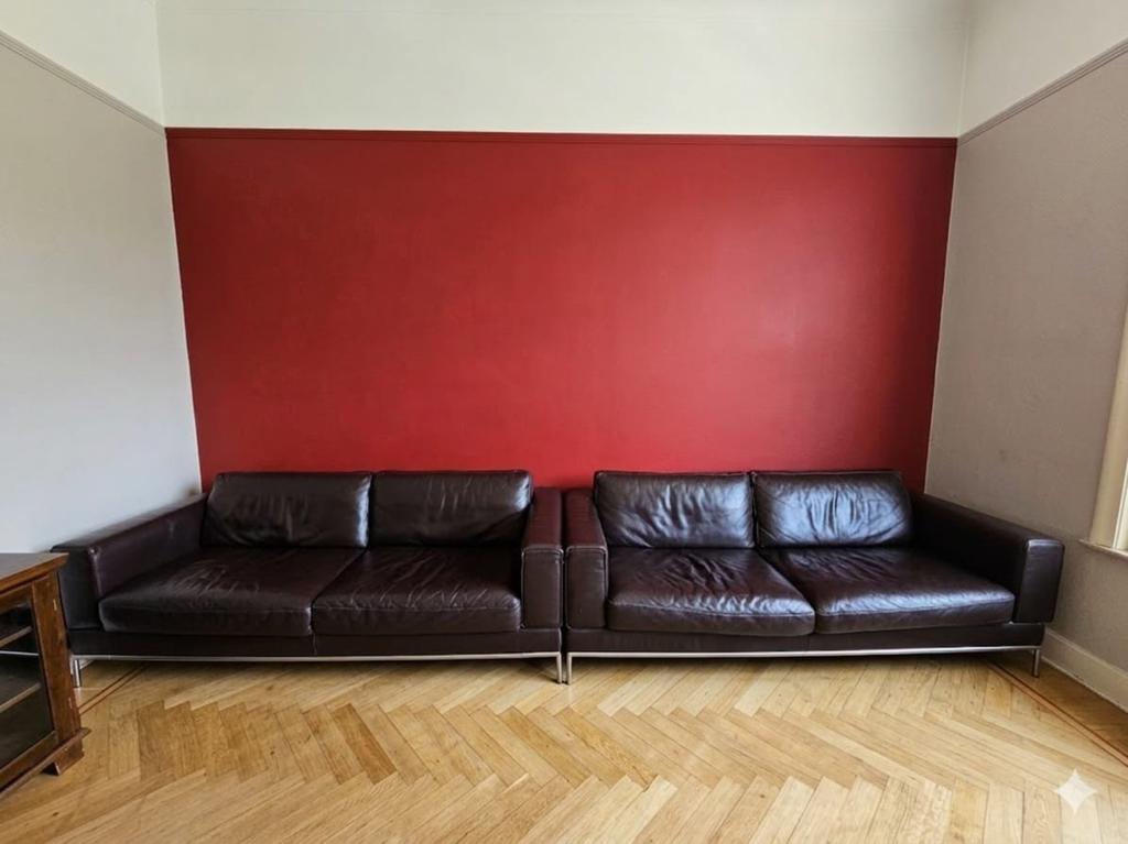 leren bank, Gebruikt, Minder dan 75 cm, Leer, Ophalen of Verzenden