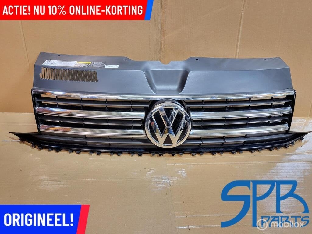 VW TRANSPORTER T6 MULTIVAN GRILLE BULLI GRILL CHROOM ORIGINE, VOLKSWAGEN, Enlèvement ou Envoi, Volkswagen, Utilisé