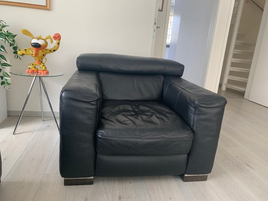 Leren club zetel Natuzi, Ophalen, Gebruikt, Eenpersoons, Leer