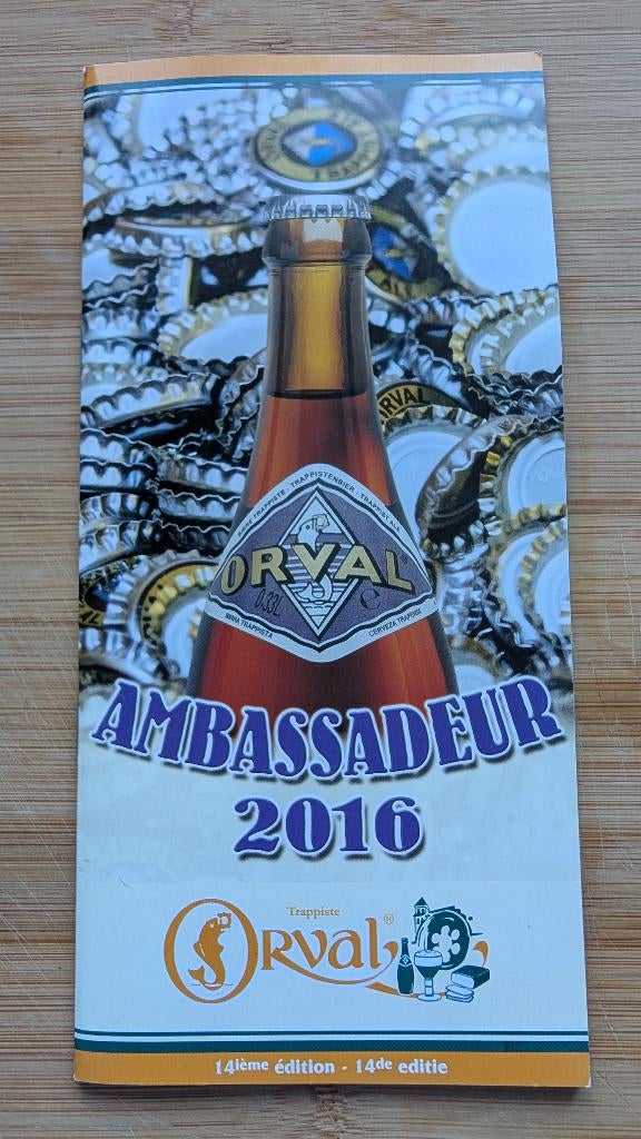 Folder ORVAL Ambassadeur 2016  officiel, Collections, Marques de bière, Utilisé, Panneau, Plaque ou Plaquette publicitaire, Autres marques