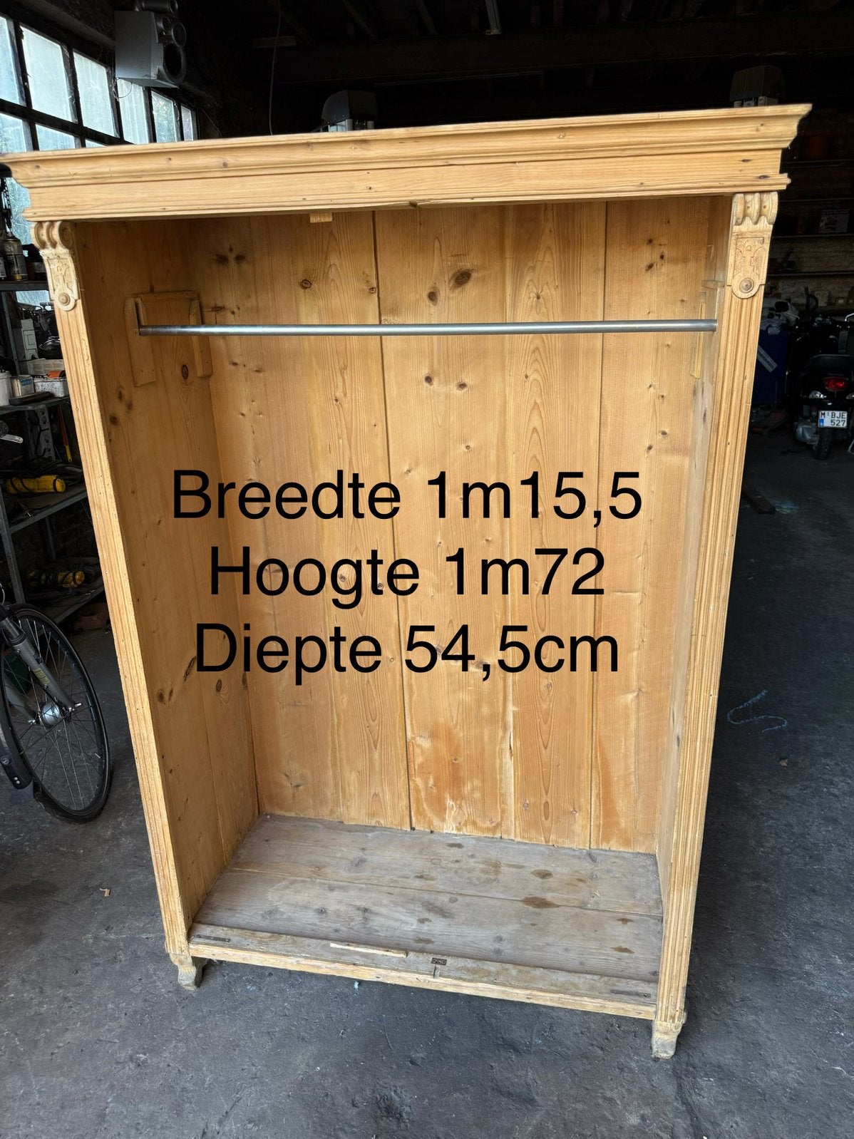 Antieke Halkast, Huis en Inrichting, Ophalen, Gebruikt, 100 tot 150 cm, 100 tot 150 cm