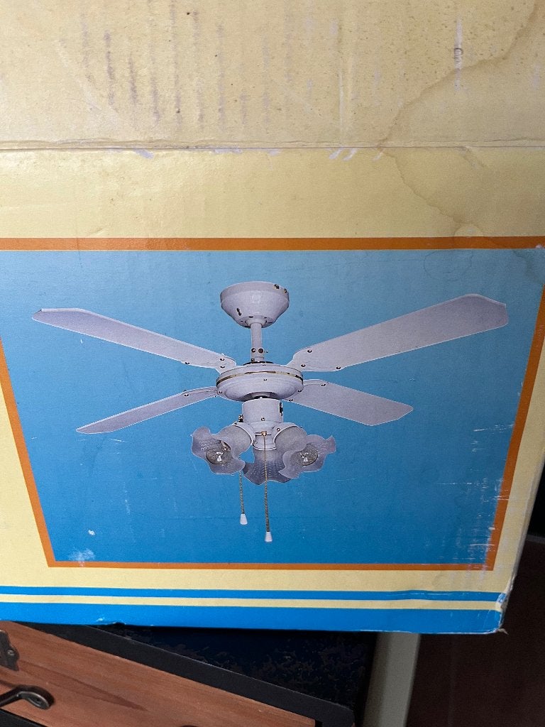 ventilateur de plafond, Neuf, Autres styles, Blanc, Verre