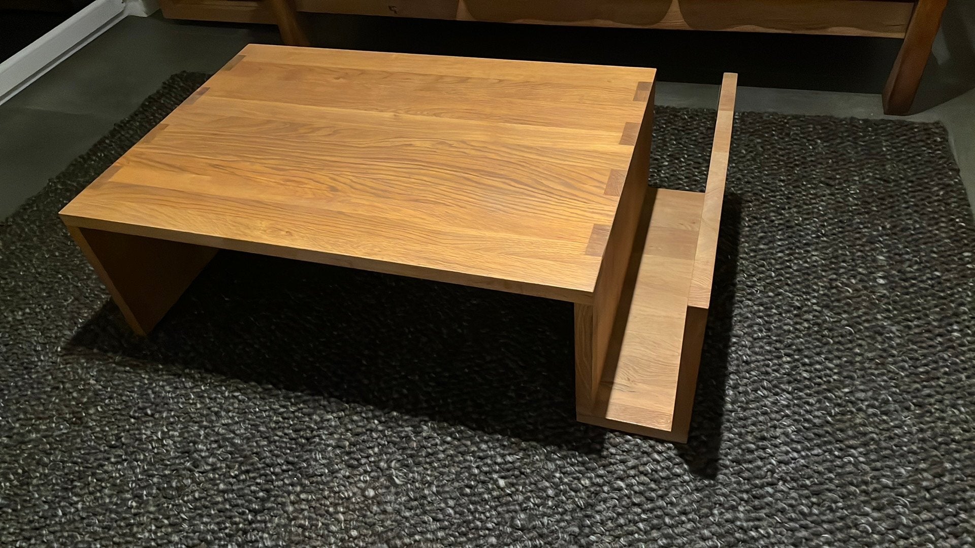 Ethnicraft Naomi coffee table en chene massif, 100 à 150 cm, Epure, Enlèvement, Utilisé