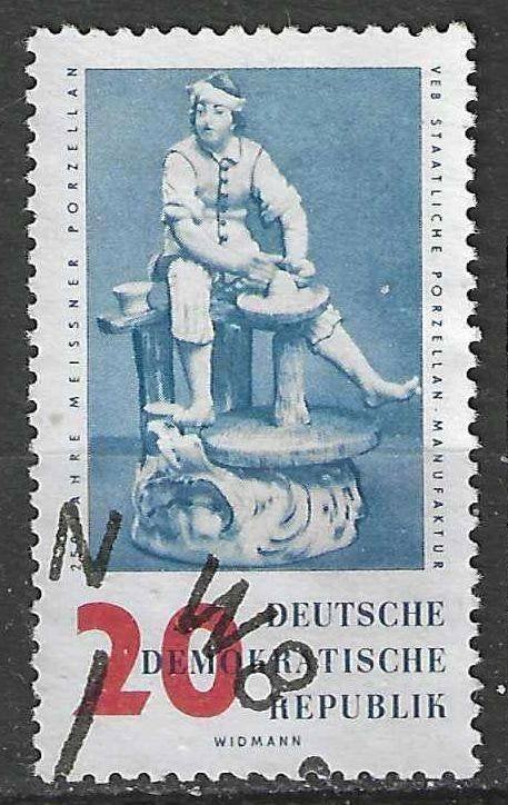 Duitsland DDR 1960 - Yvert 493 - Porcelein van Meissen (ST), Verzenden, DDR, Gestempeld