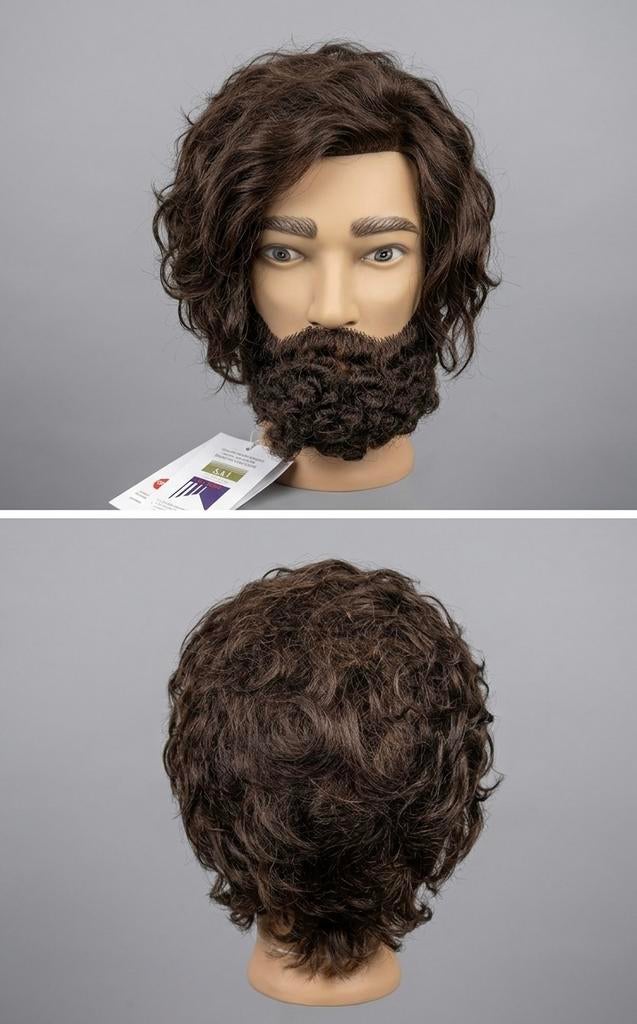 Professioneel Oefenhoofd met Baard - 100% Echt Haar - NIEUW, Enlèvement, Neuf