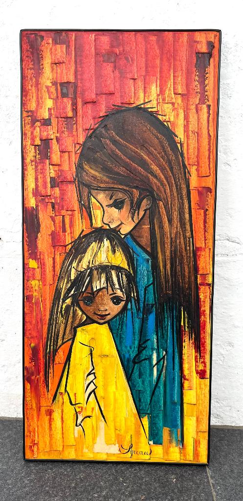 Schilderij 2 meisjes, Antiek en Kunst, Kunst | Schilderijen | Modern, Ophalen