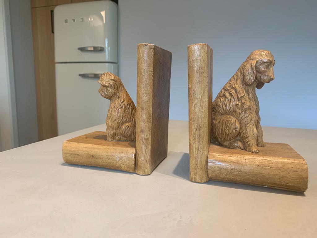 Serre-livres Art Déco anciens chien Terrier écossais vintage, Enlèvement ou Envoi