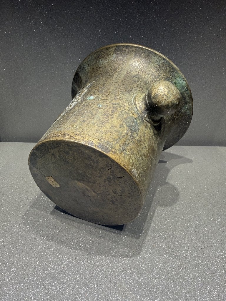 Antieke Bronzen Vijzel met Stamper – Apothekersvijzel, Ophalen of Verzenden, Brons