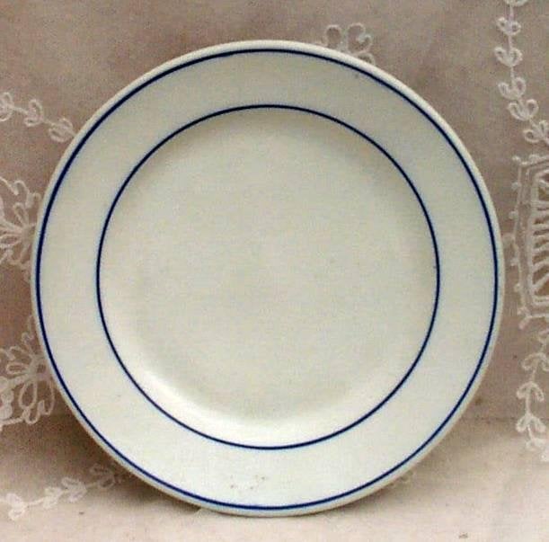 ASSIETTE PORCELAINE de TOURNAI "LIGNE BLEUE"., Enlèvement