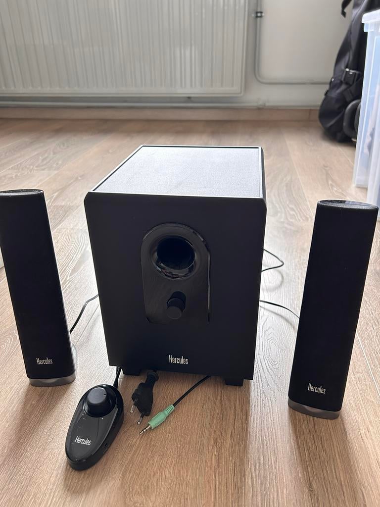 Luidsprekersysteem Hercules XPS 2.140 slim, Computers en Software, Pc speakers, Ophalen, Gebruikt, Audiokanaal 2.1
