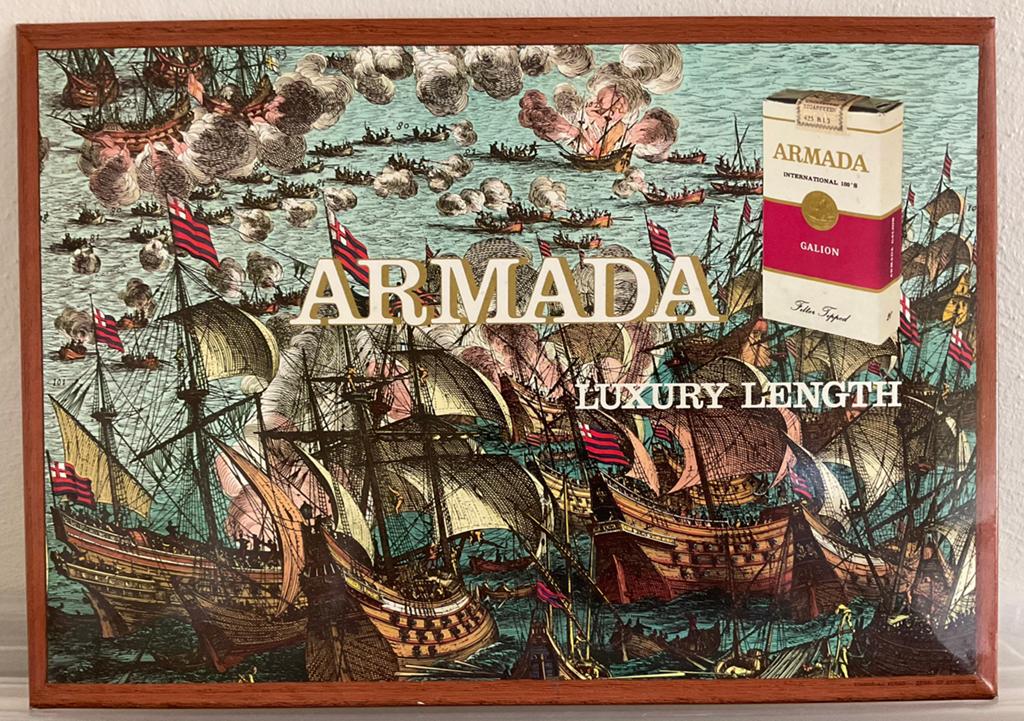 Panneau publicitaire ARMADA CIGARETTES, Enlèvement ou Envoi, Comme neuf, Panneau publicitaire