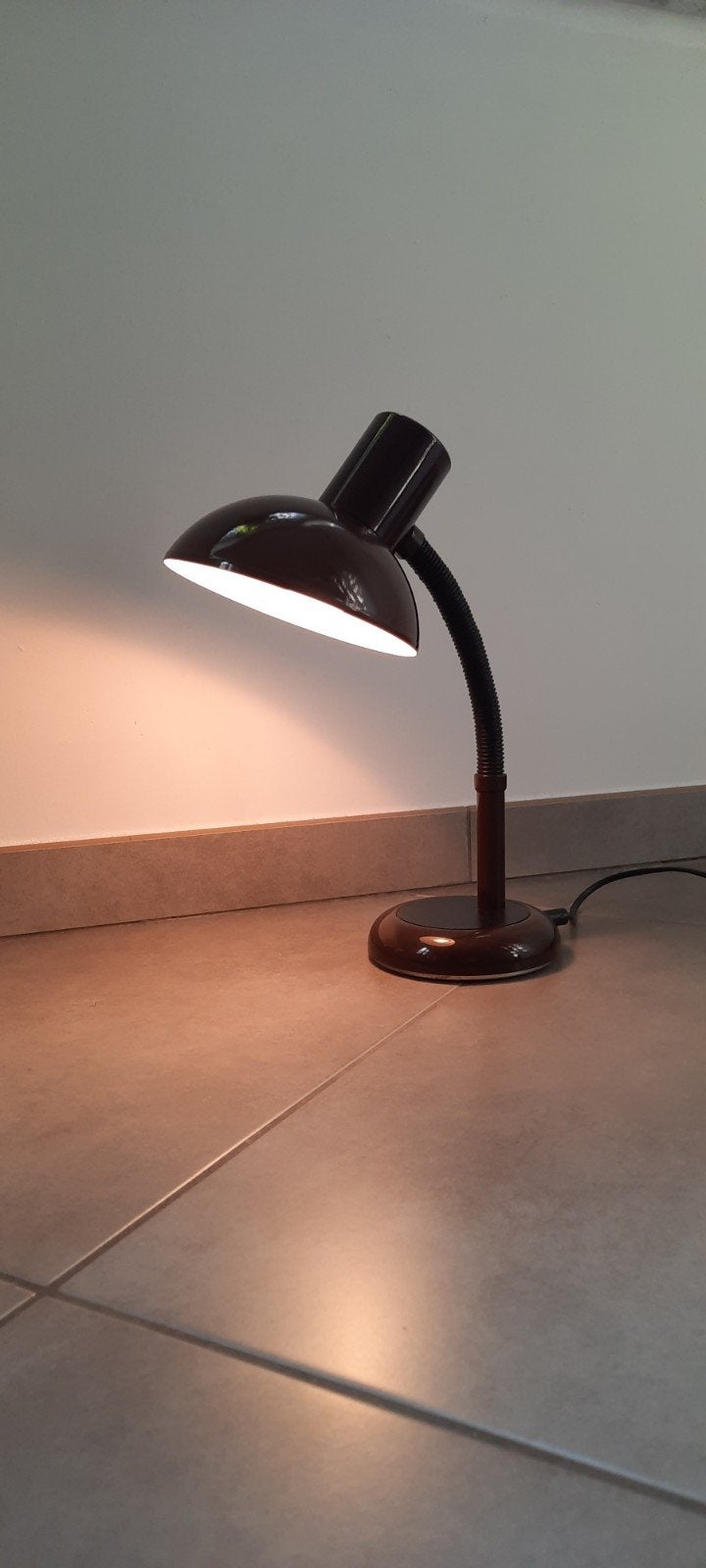 vintage bureaulamp jaren 70, Maison & Meubles, Synthétique, Lampe de bureau, Enlèvement, Utilisé