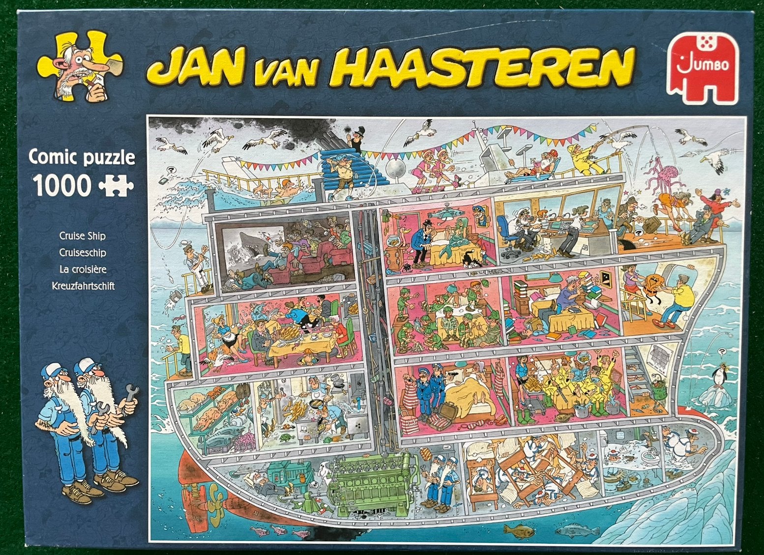 Jan van Haasteren 1000 stukjes- Cruiseschip, Hobby en Vrije tijd, Ophalen of Verzenden, Zo goed als nieuw