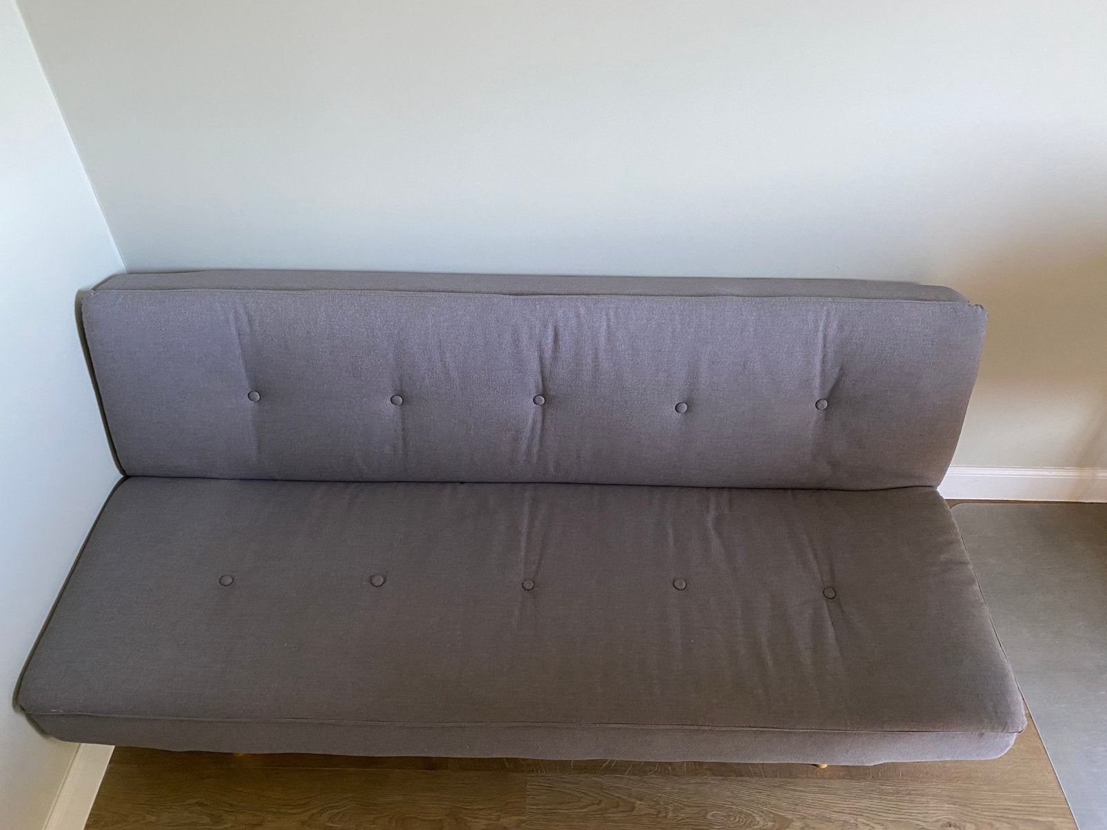 Canapé-lit clic-clac NIO + surmatelas premium, Enlèvement, Comme neuf, Gris