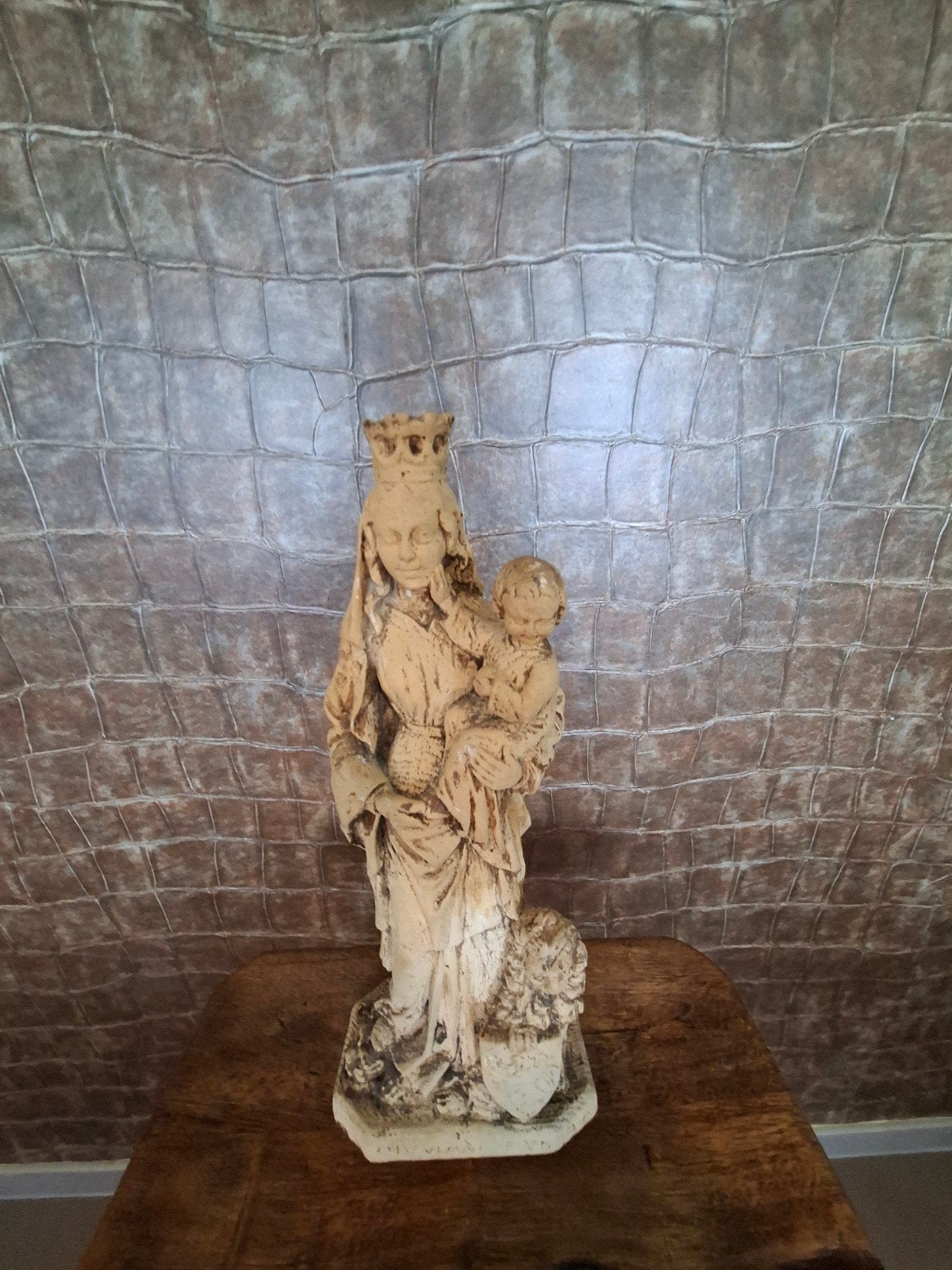 Mariabeeldje in steen, Antiek en Kunst, Ophalen