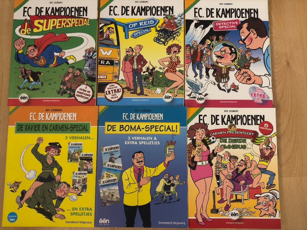 FC de kampioenen 5x special 1x omnibus stripverhalen strips, Plusieurs BD, Enlèvement ou Envoi, Comme neuf, Hec Leemans