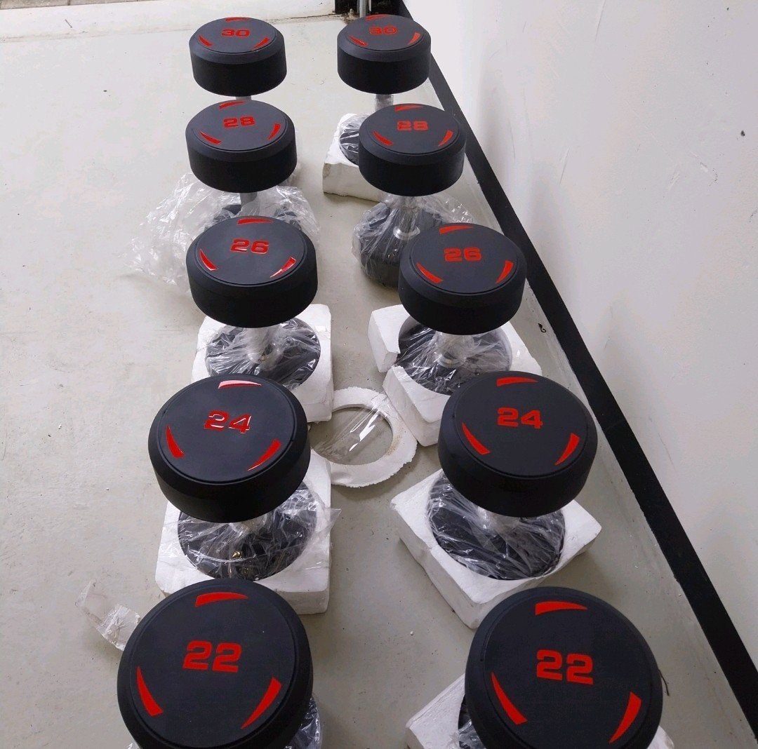 Nieuwe In Doos Urethane Dumbells Set 22 kilo tot 30 kilo, Ophalen