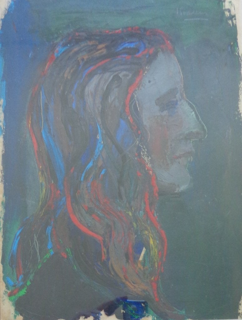 JACK GODDERIS / VROUWENHOOFD / OLIEVERF / 42x32cm / KADER, Enlèvement ou Envoi