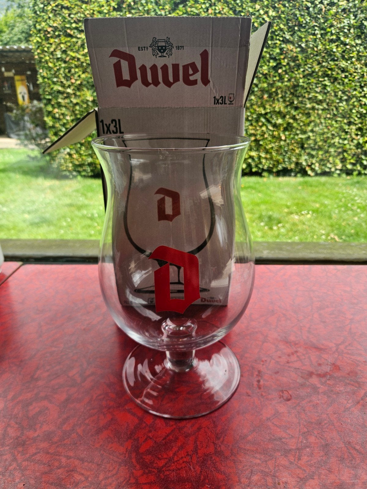 Duvel 3 liter glas in doos, Ophalen of Verzenden, Duvel