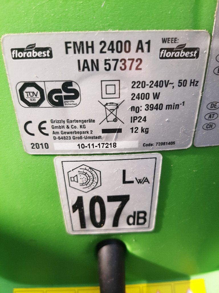 broyeur de végétaux, Enlèvement, Utilisé, Électrique, FLORABEST