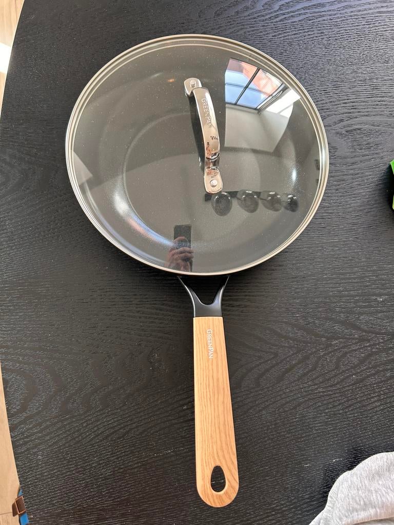 GreenPan Eco-Smartshape Wok Light Wood – 28 cm (Nieuwstaat), Ophalen, Inductieplaat, Wok, Nieuw