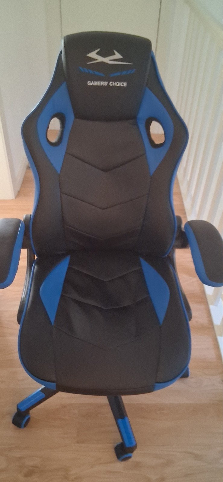 Gamingstoel Gamers Choice blauw/zwart, Maison & Meubles, Chaises de bureau, Comme neuf, Chaise de bureau de gaming, Enlèvement