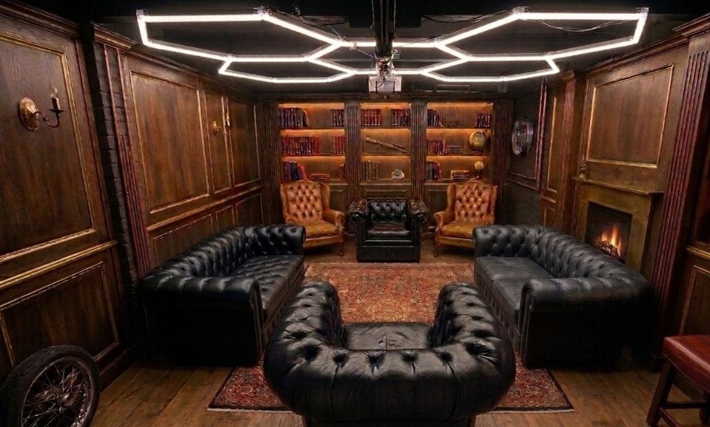 Chesterfield salon cuir complet 6 places, Enlèvement, Utilisé, Cuir