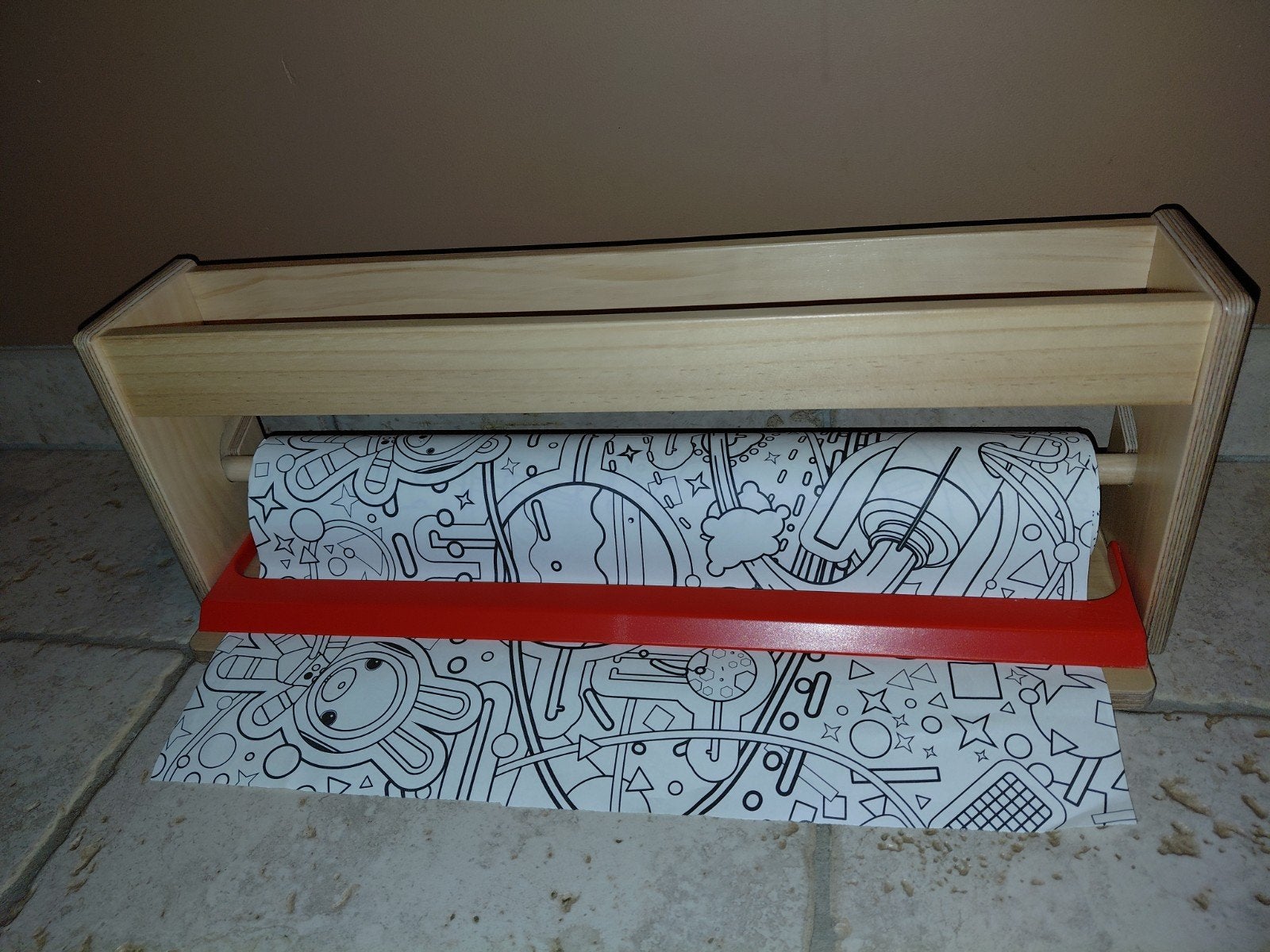 houten rolhouder tekenpapier, Ophalen of Verzenden, Hout